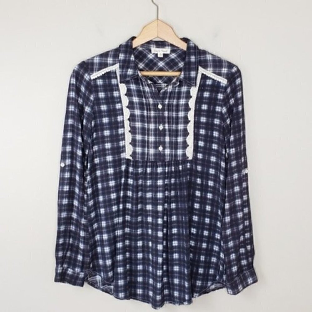 Hem & Thread | Plaid Shirt with Bib Detail